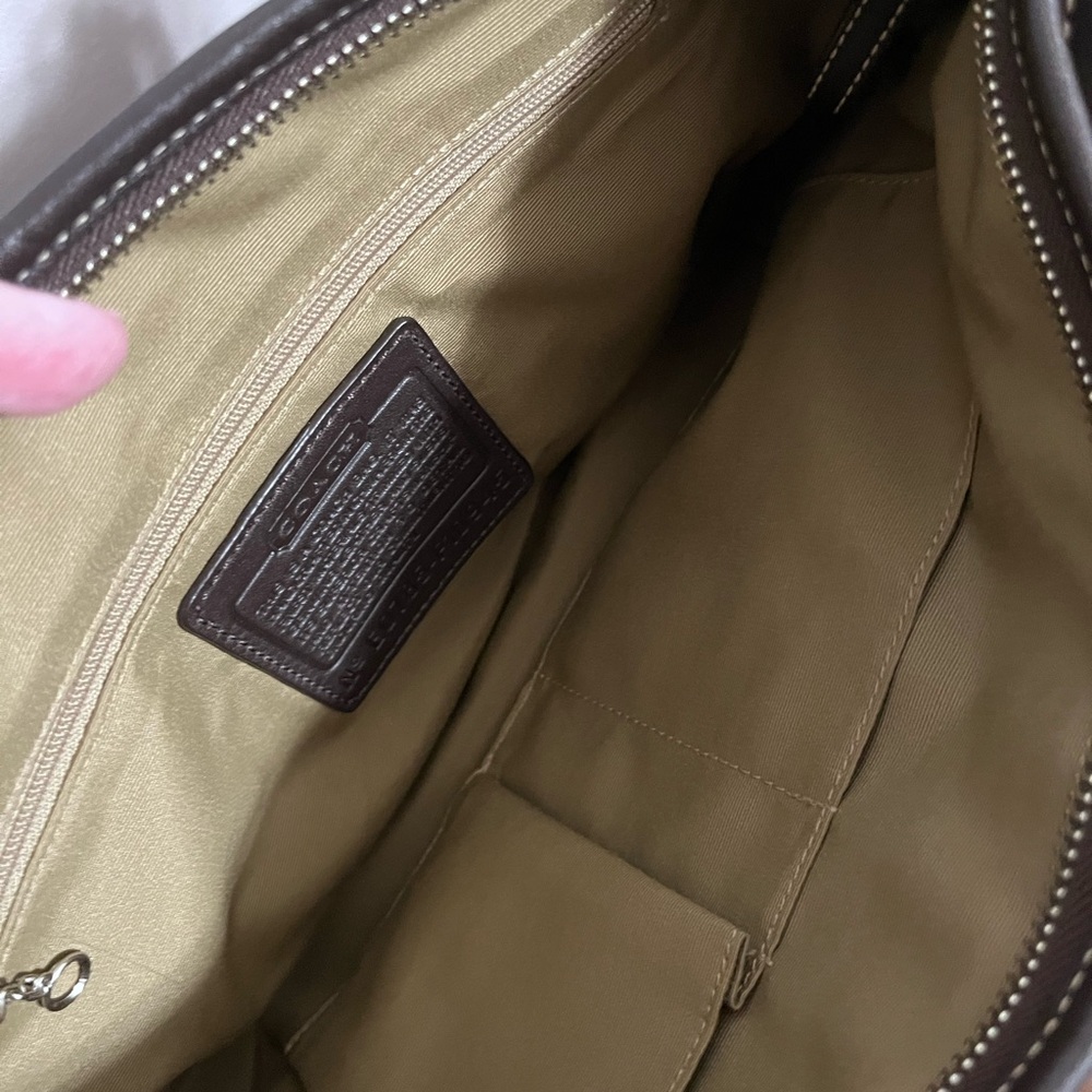 Coach Brown Suede Shoulder Bag - Picture 5 of 6